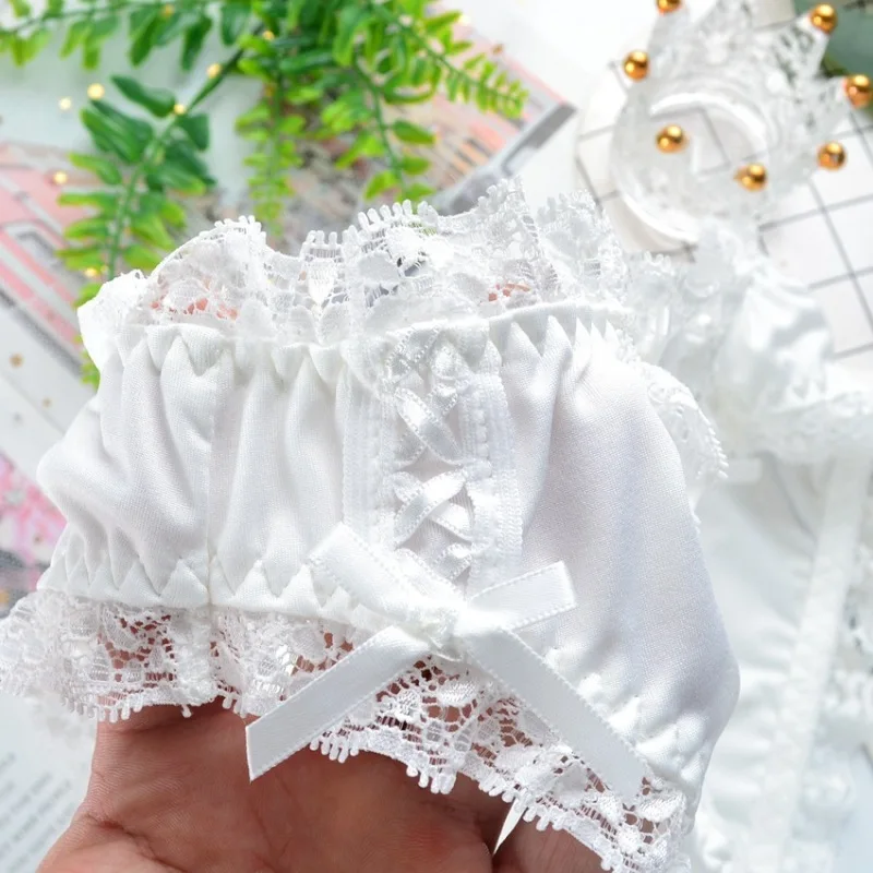 Milk Silk Japanese Style Cute Lovely Sweety Sexy Lace Underwear Lolita College Cartoon Cosplay Girls Panties Low Waist Breifs