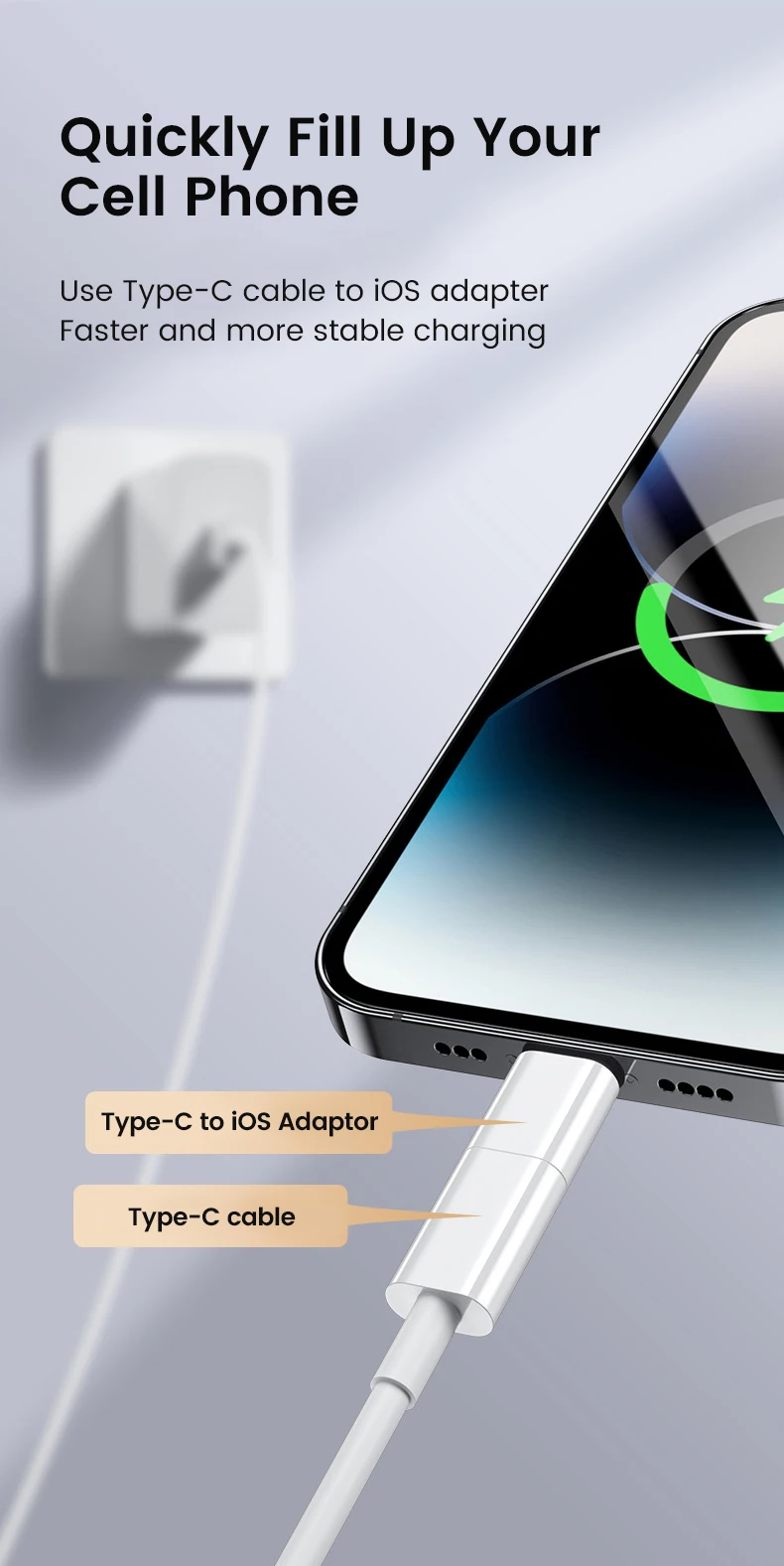 USB C To Lightning Adapter For iOS Male to Type C Female Converter Fast Charging For iPhone Type C IOS Data Transfer Adapter