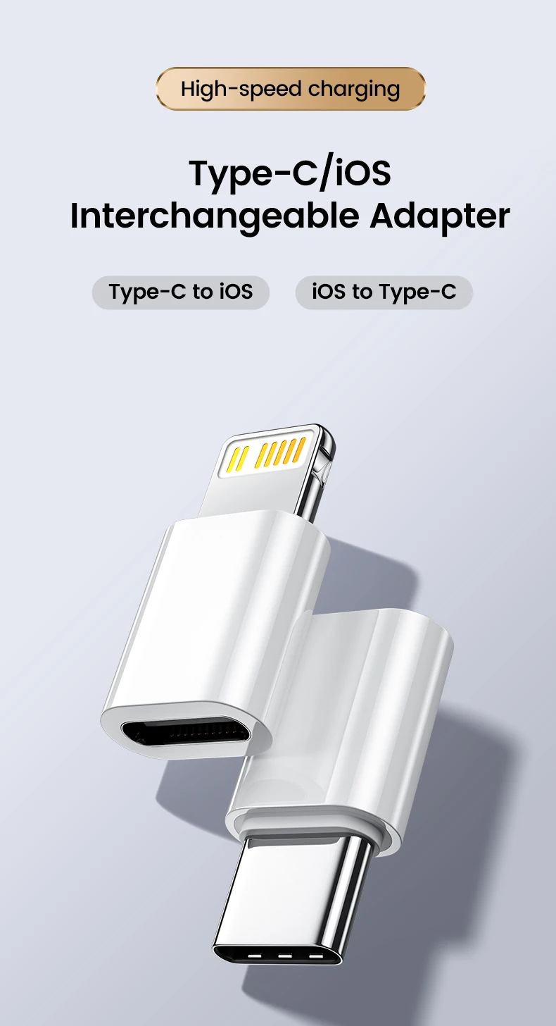 USB C To Lightning Adapter For iOS Male to Type C Female Converter Fast Charging For iPhone Type C IOS Data Transfer Adapter