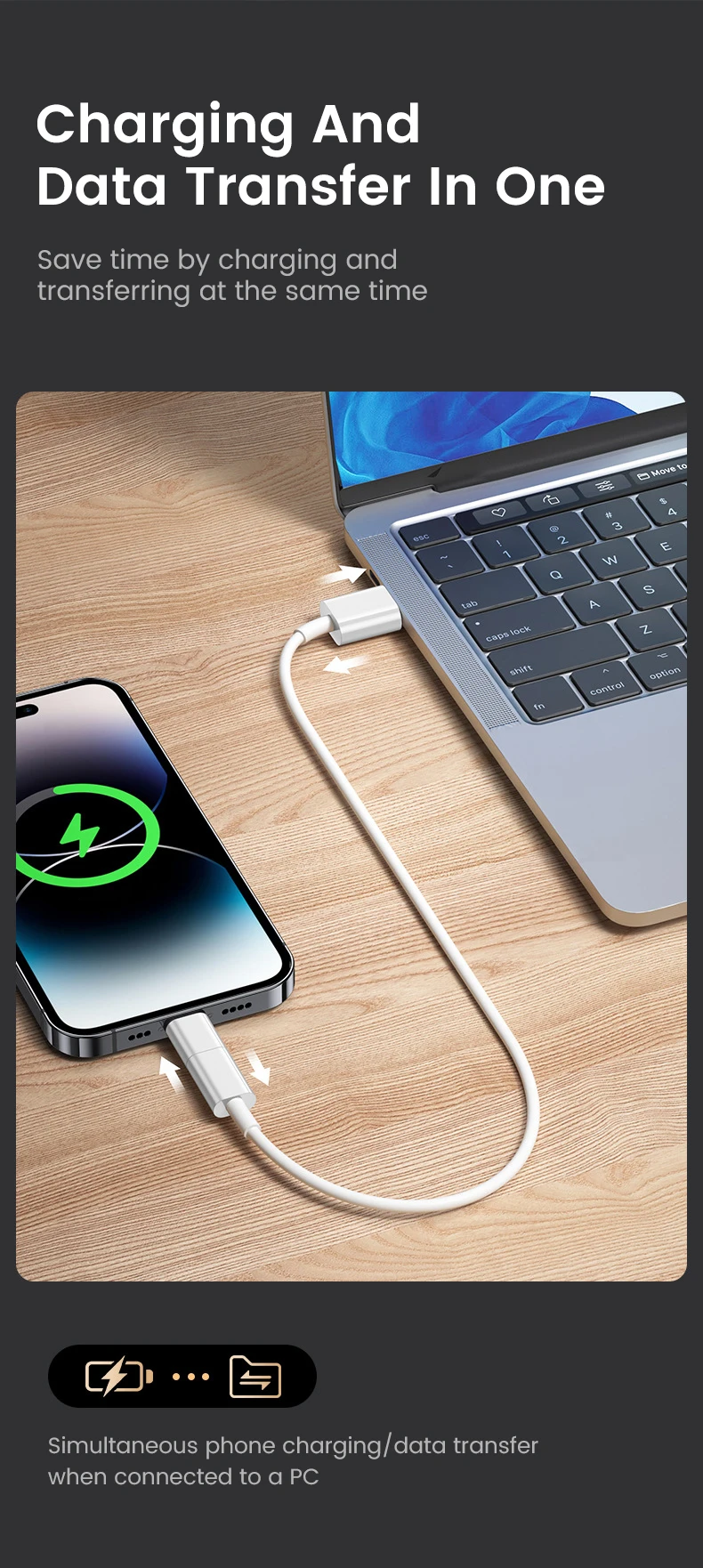 USB C To Lightning Adapter For iOS Male to Type C Female Converter Fast Charging For iPhone Type C IOS Data Transfer Adapter