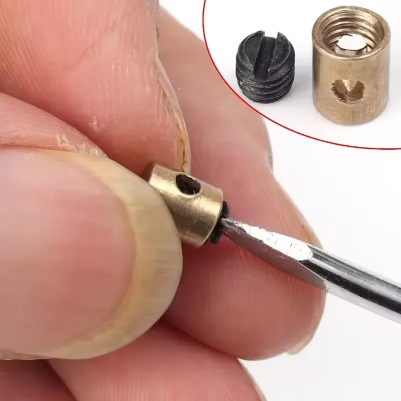 5/10Pcs Motorcycle Throttle Cable Core Brake Bolt Pin Gold Color Motocross Beach Bike Throttle Pull Cable Brake Stop Bolt Pin
