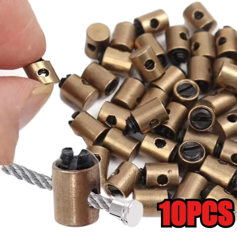 5/10Pcs Motorcycle Throttle Cable Core Brake Bolt Pin Gold Color Motocross Beach Bike Throttle Pull Cable Brake Stop Bolt Pin