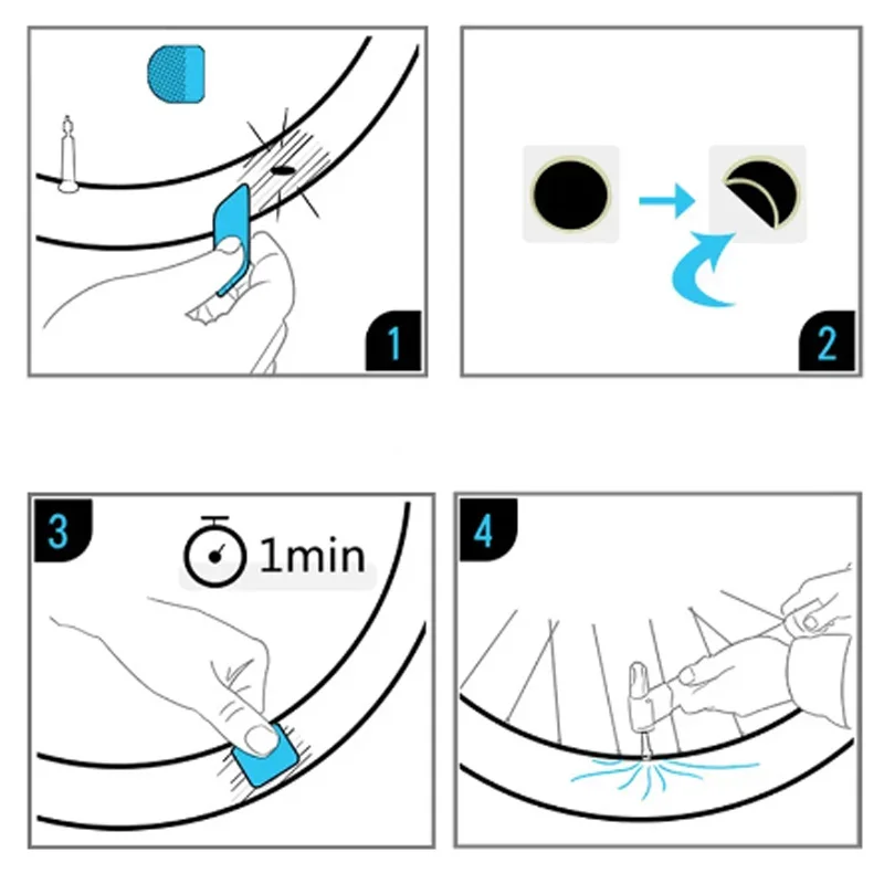 30/20/10PCS Glue-free Bicycle Tire Patches - Quick Self-Adhesive Repair for Tyre Protection