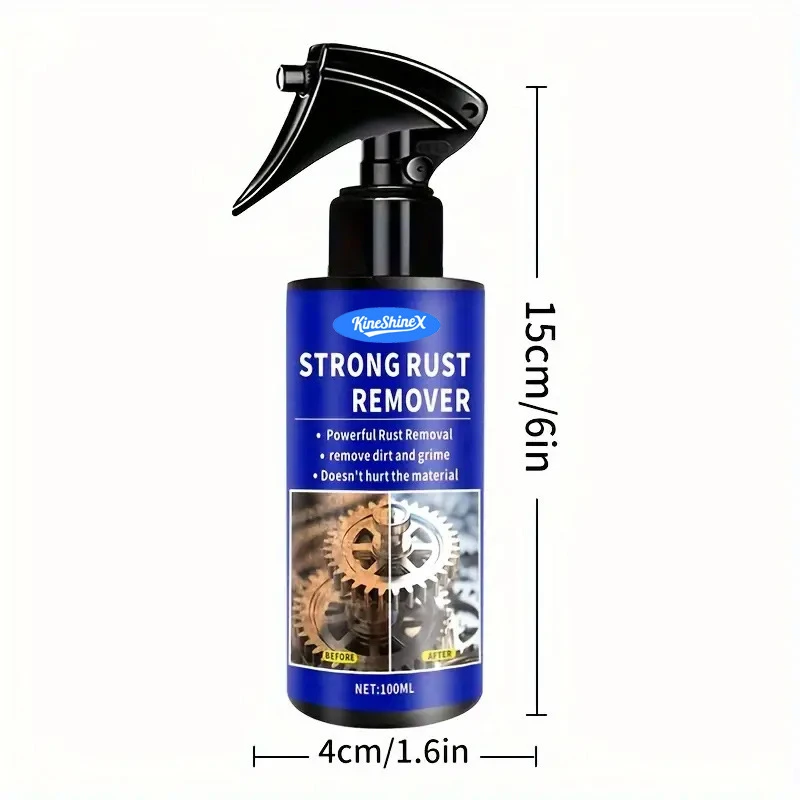 Automotive Car Rust Remover Spray Clean Metal Iron Quickly Auto Exhaust Pipe Rust Derusting Spray Stain Removal Agent
