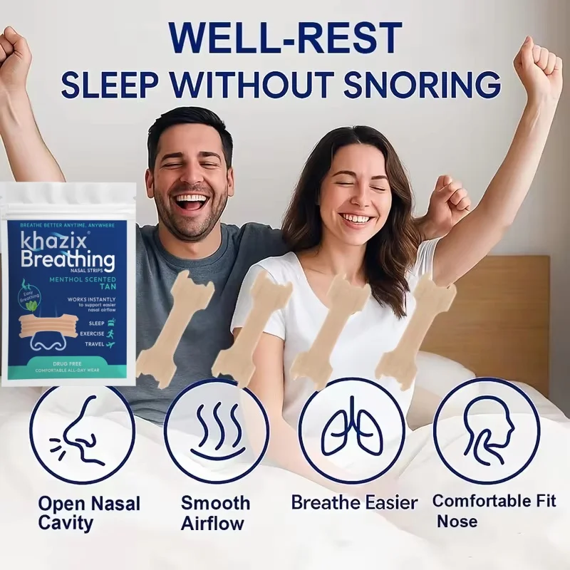 10/15/20/30pcs Anti-Snoring Nose Strips - Breathable and sticky nose strips, improve sleep, relieve snoring and enhance breathin