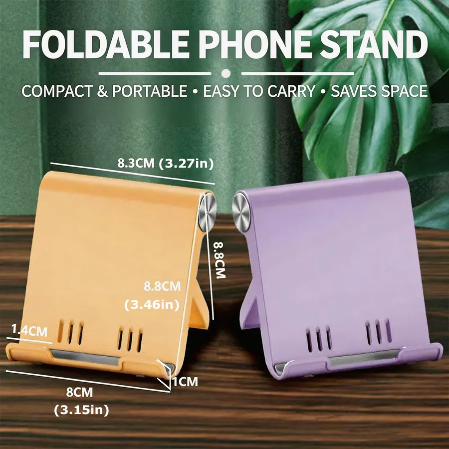 Adjustable Phone Holder Stand Portable Foldable Desktop Phone Support Universal Cell Phone Stand for iPhone, Samsung