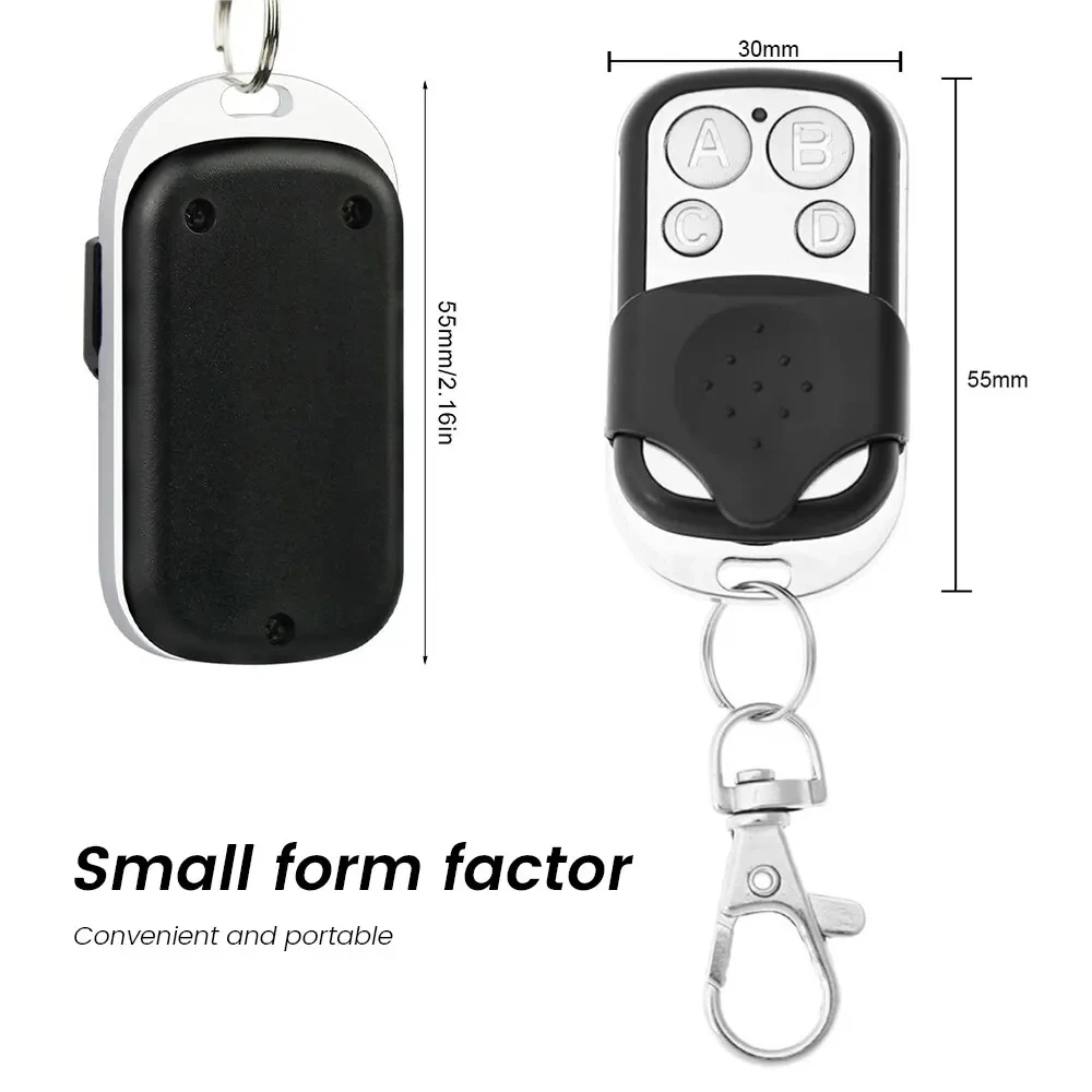 433MHz 4Button ABCD/Lock Unlock Remote Control Metal Push Button Transmitter Universal 4 Buttons Garage Door Opener Remote