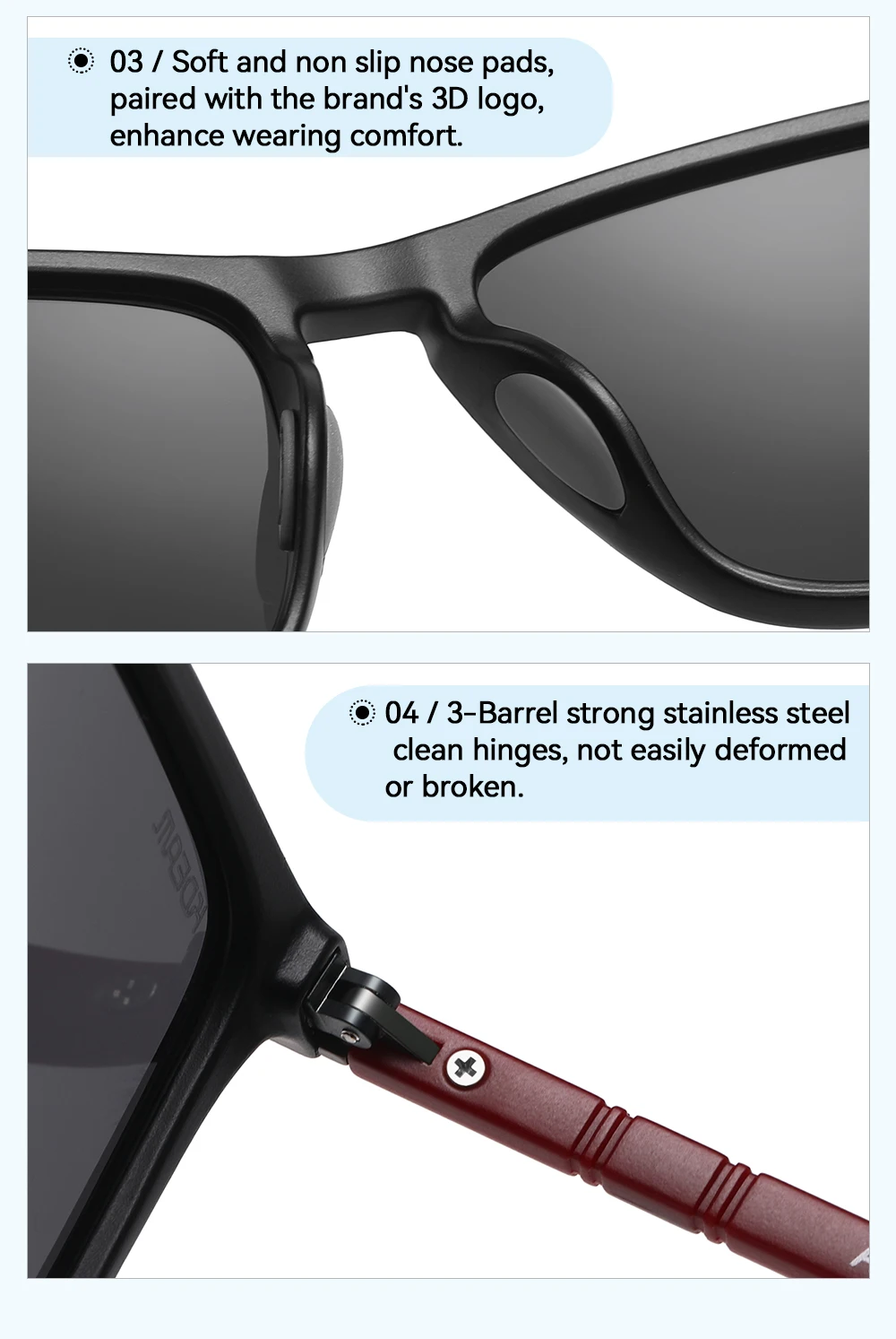 KDEAM Extra Large Size XL Polarized Sunglasses For Men Driving Photochromic Sun Glasses Oversized Suit For Big Face
