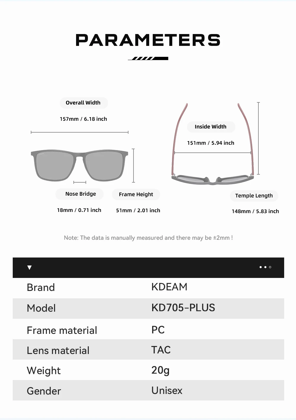 KDEAM Extra Large Size XL Polarized Sunglasses For Men Driving Photochromic Sun Glasses Oversized Suit For Big Face