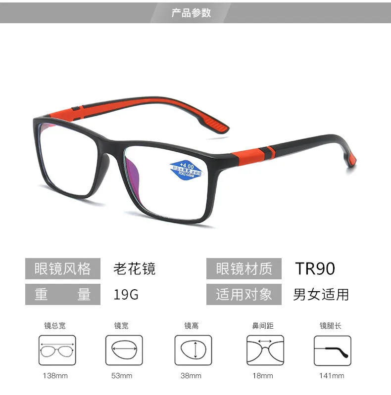 3PCS Sports Reading Glasses Men Women - Comfortable, Stylish Presbyopic Readers with Polycarbonate Lenses, Bulk Wholesale