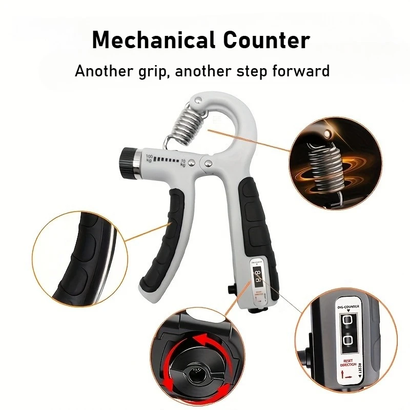 Grip Strength Trainer Forearm Strengthener Hand Squeezer Adjustable Resistance Hand Grip Strengthener for Muscle Building