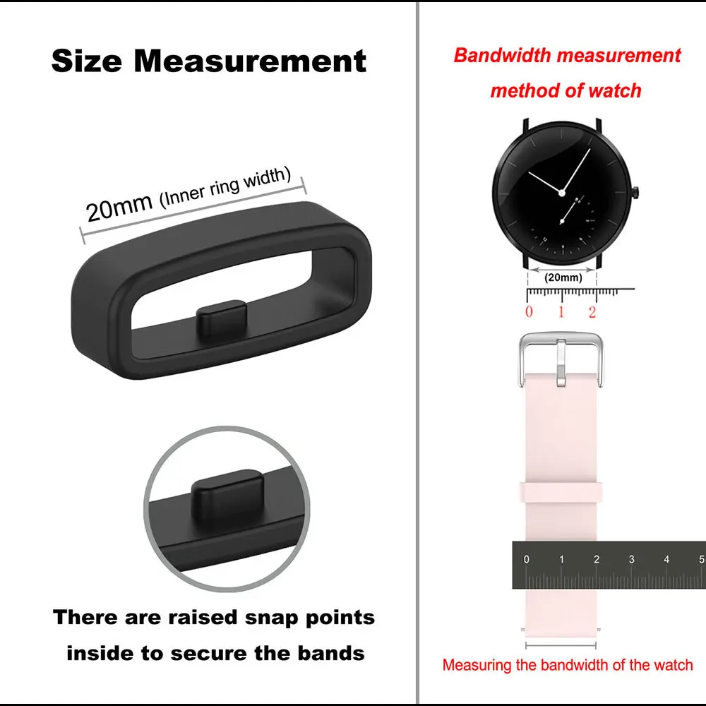 18/20/22/26mm Watchband Loops Ring Locker Security Holder For Garmin Fenix 7X 6S 6X 6 7 Pro 5X 5S 5 5 Plus Vivoactive 3 4 4S