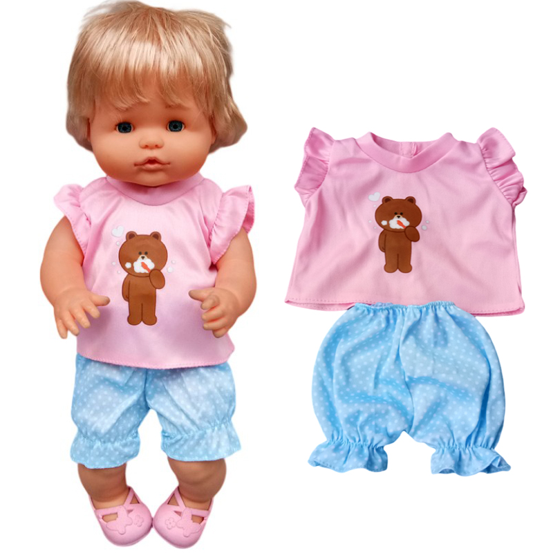 35cm Baby Doll Clothes Set Hat for 38cm Nenuco Ropa Y Su Hermanita Toy Doll Accessories