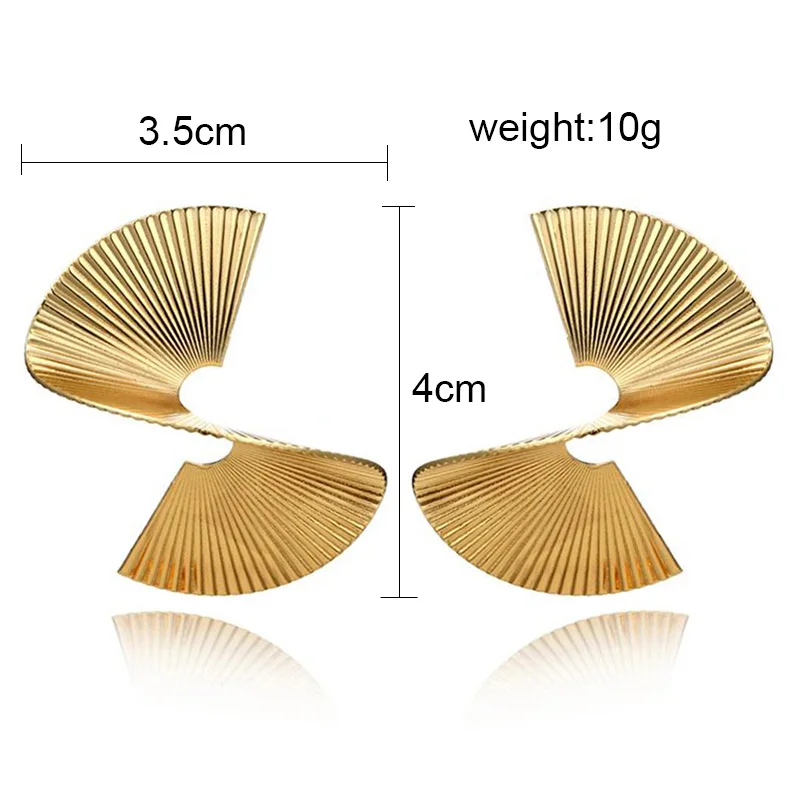 New Personality Metal Drop Earrings for Women Irregular Exaggerated Gold Color Geometric Hollow Butterfly Earrings Pendientes