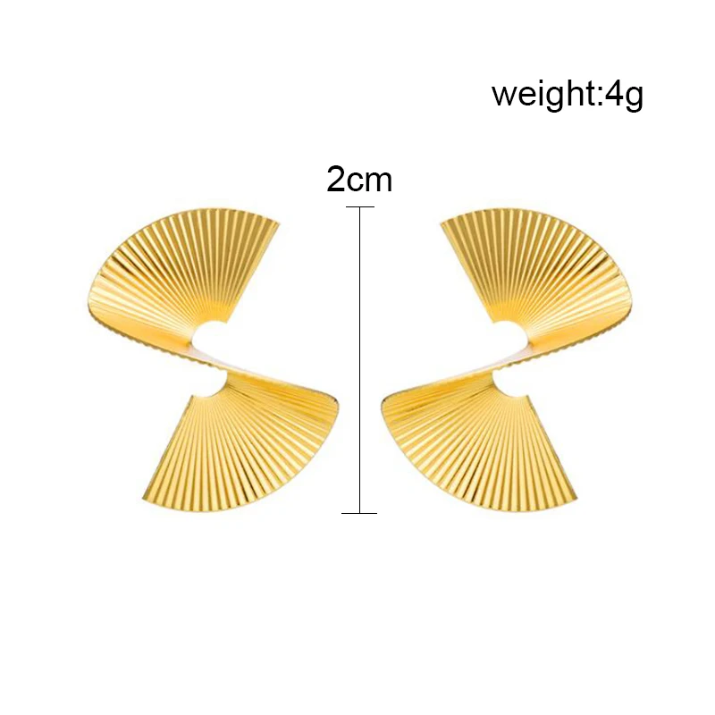 New Personality Metal Drop Earrings for Women Irregular Exaggerated Gold Color Geometric Hollow Butterfly Earrings Pendientes