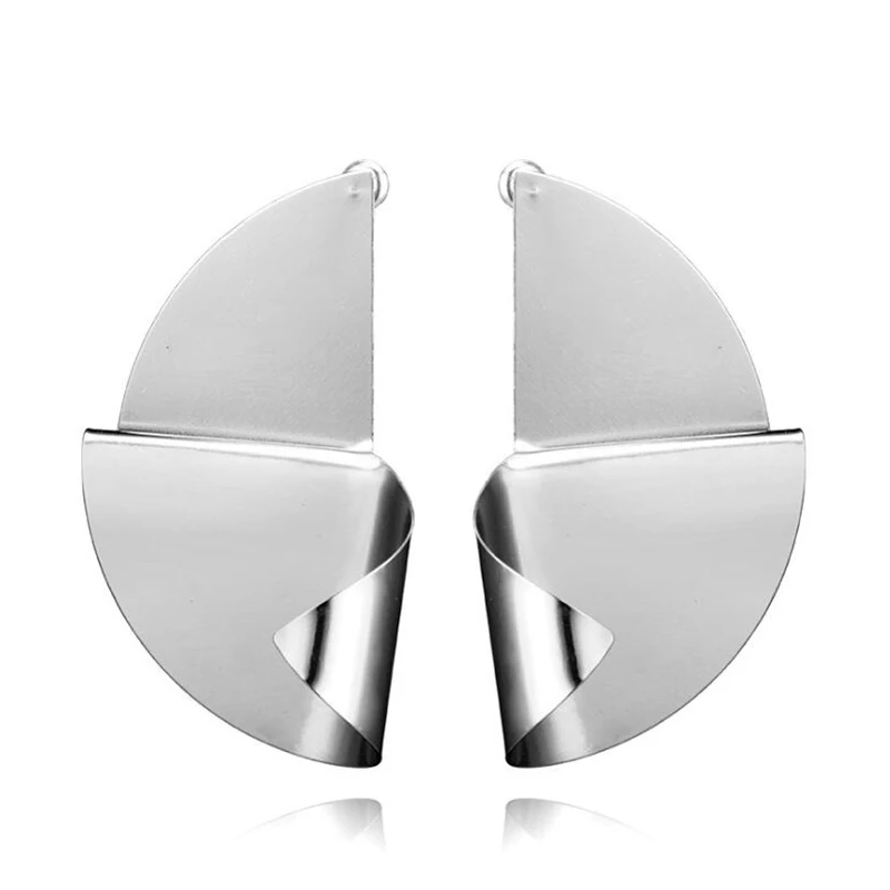 New Personality Metal Drop Earrings for Women Irregular Exaggerated Gold Color Geometric Hollow Butterfly Earrings Pendientes