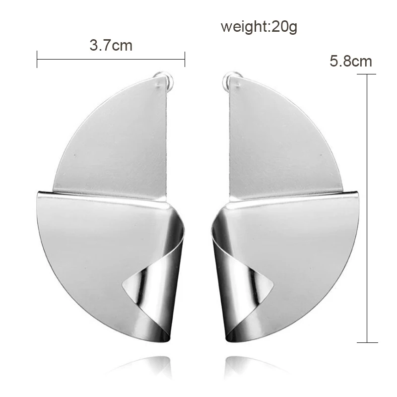 New Personality Metal Drop Earrings for Women Irregular Exaggerated Gold Color Geometric Hollow Butterfly Earrings Pendientes