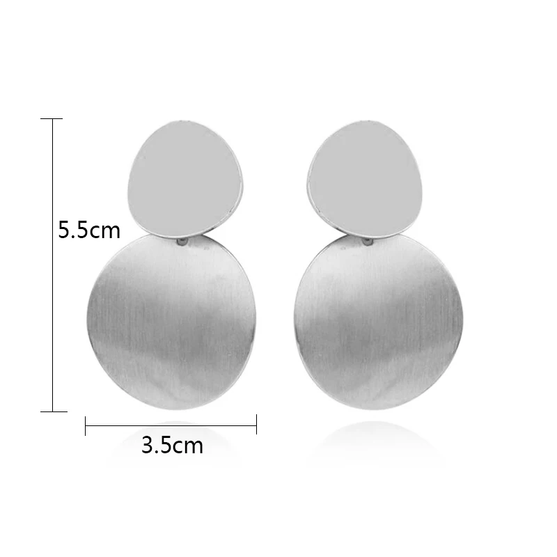 New Personality Metal Drop Earrings for Women Irregular Exaggerated Gold Color Geometric Hollow Butterfly Earrings Pendientes