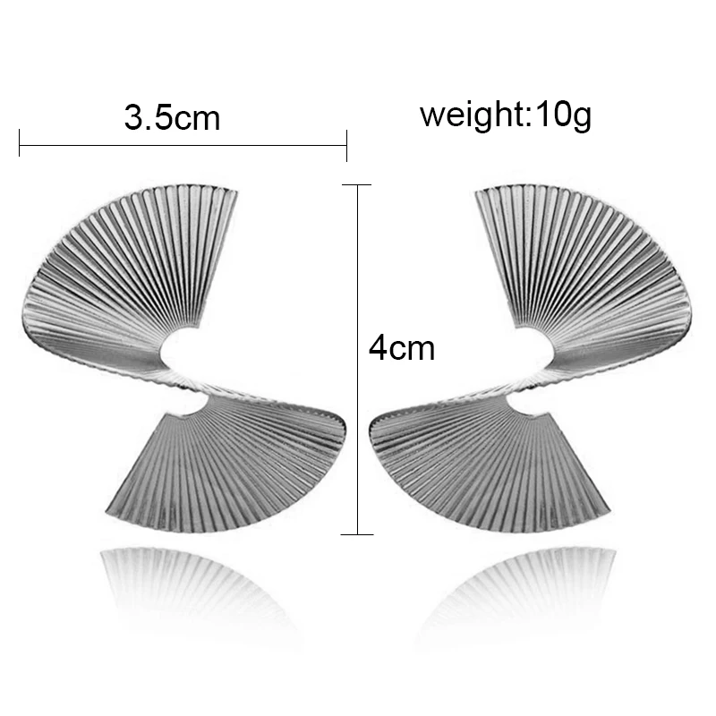 New Personality Metal Drop Earrings for Women Irregular Exaggerated Gold Color Geometric Hollow Butterfly Earrings Pendientes