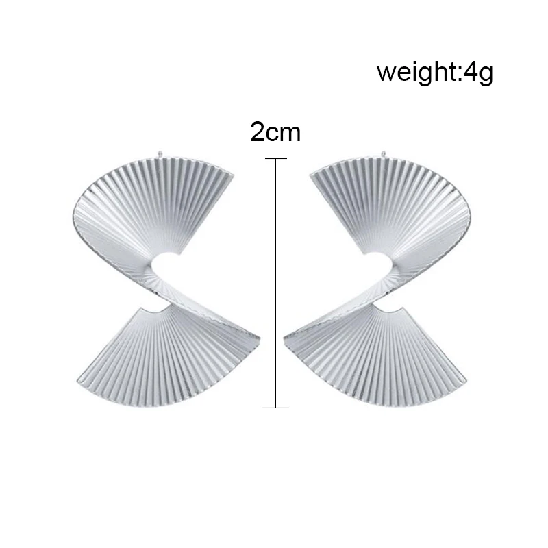 New Personality Metal Drop Earrings for Women Irregular Exaggerated Gold Color Geometric Hollow Butterfly Earrings Pendientes