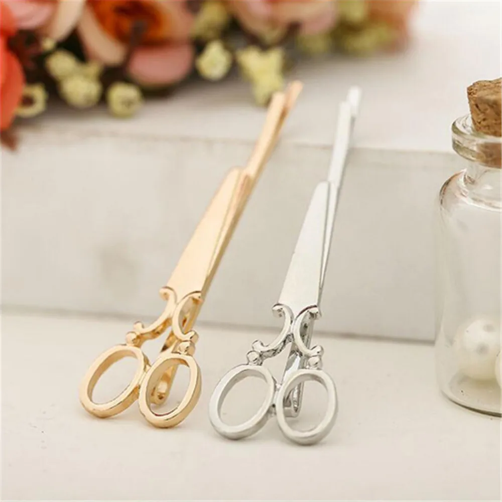 Creative Scissors Shape Women Lady Girls Hair Clip Delicate Hair Pin Hair Barrette Hair Accessories Decorations Headwear