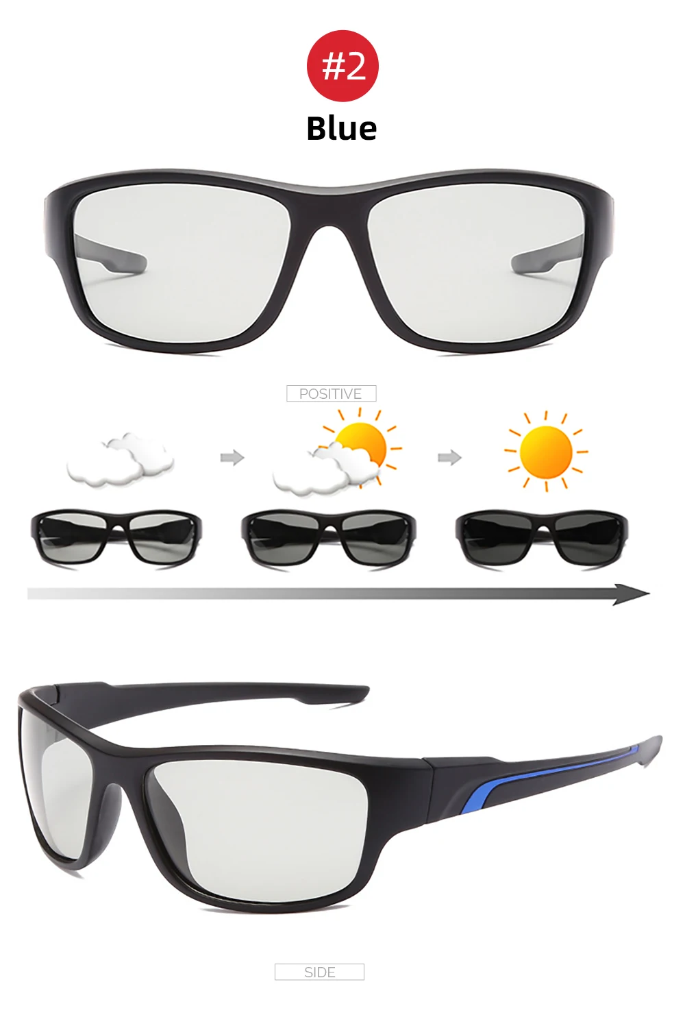 VIVIBEE 2026 Photochromic Men Cycling Sunglasses Sports Color Changing Polarized Outdoor Goggle Bike Women Cycling Glasses