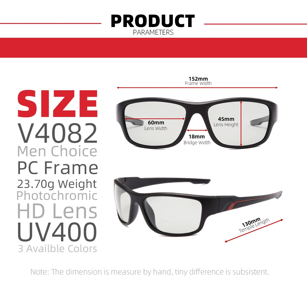 VIVIBEE 2026 Photochromic Men Cycling Sunglasses Sports Color Changing Polarized Outdoor Goggle Bike Women Cycling Glasses