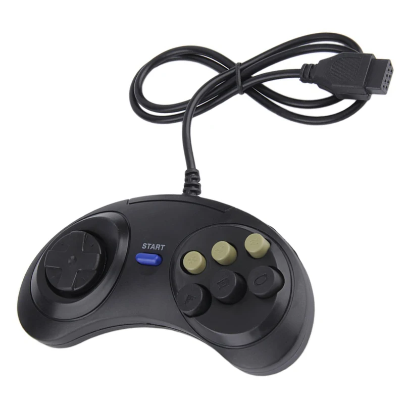 Universal Handle Game Controller Classic Wired 6 Buttons Remote Control For SEGA MD2 PC MAC Mega Drive Gaming Accessories