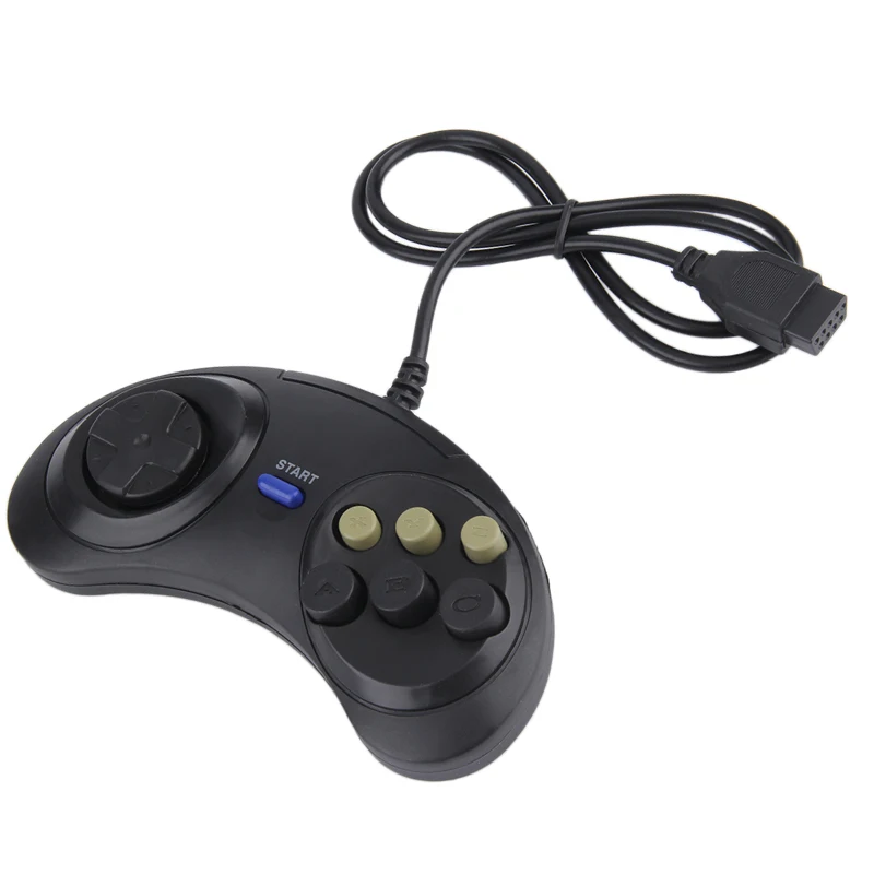 Universal Handle Game Controller Classic Wired 6 Buttons Remote Control For SEGA MD2 PC MAC Mega Drive Gaming Accessories