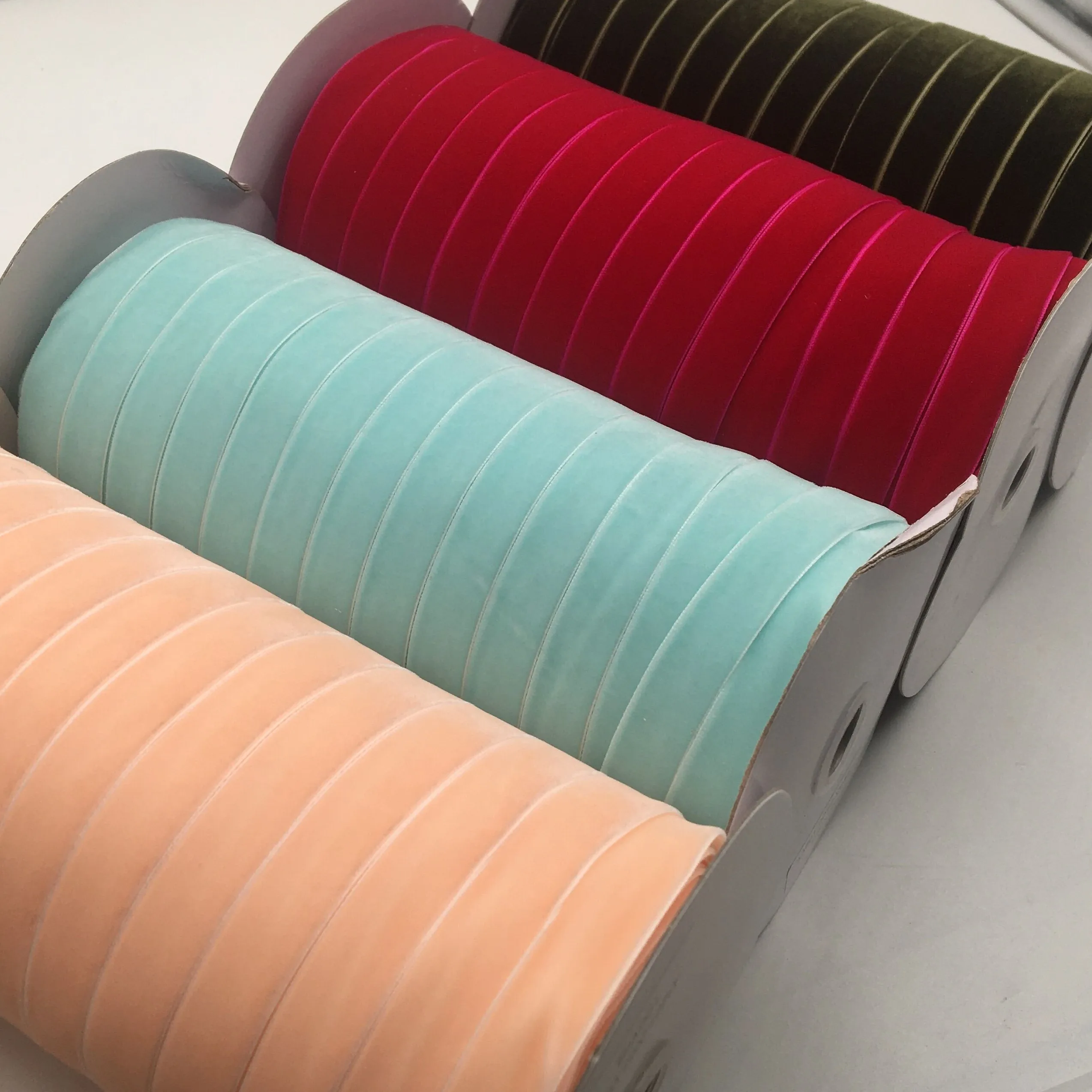 6/9/15/25mm Single Face Velvet Ribbon for Handmade Gift Bouquet Wrapping Supplies Home Party Decoration Christmas Velvet Tape