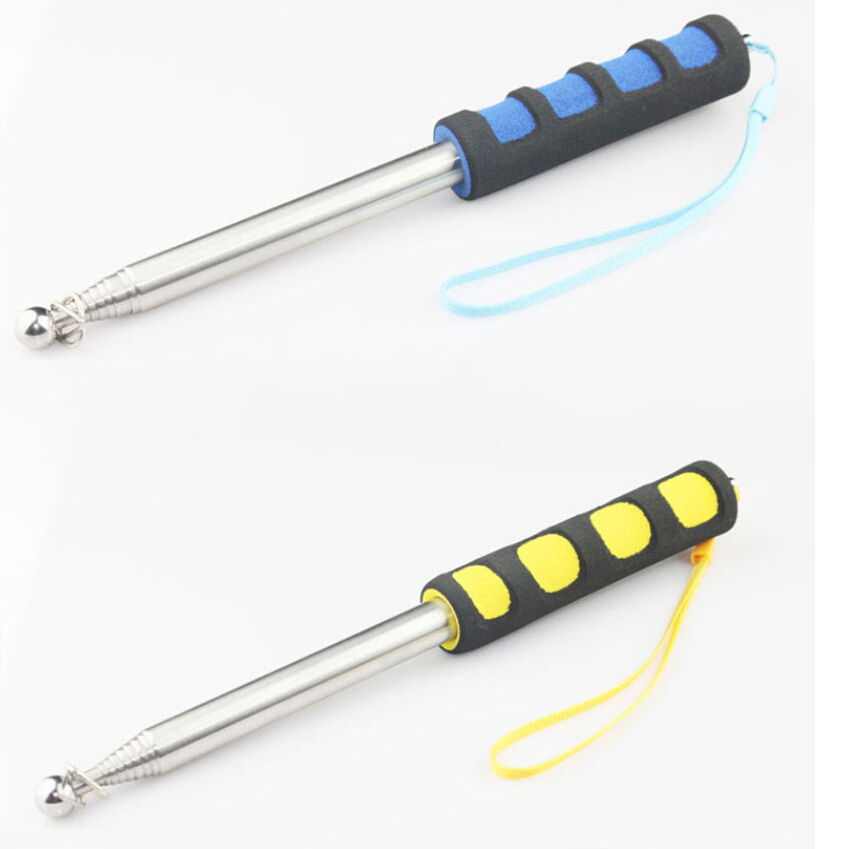 Aerxemrbrae 2M Meters Outdoor Flagpole Stainless Steel Telescopic Flag Pole for Teaching Pointer Tour Guide Banner