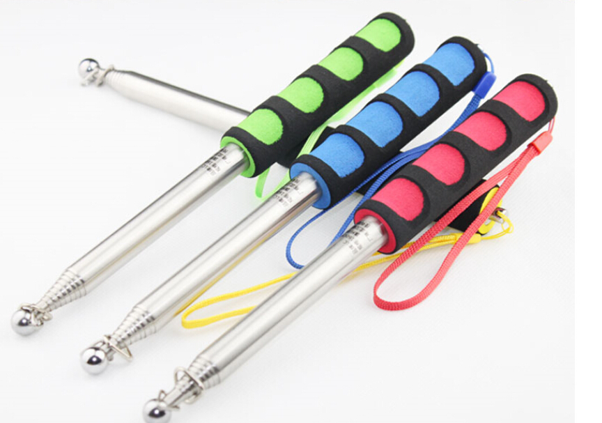 Aerxemrbrae 2M Meters Outdoor Flagpole Stainless Steel Telescopic Flag Pole for Teaching Pointer Tour Guide Banner