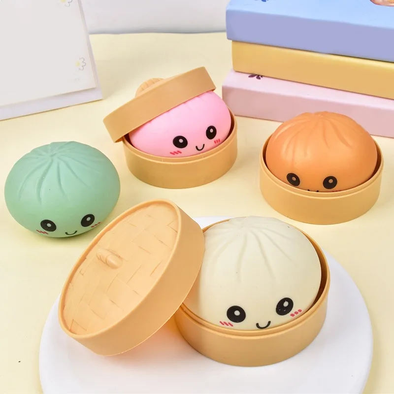 Giant Squishies Dumpling Bun Toy, Slow Rising Glitter Dumpling Stress Ball, Stress Relief Fidget Toy for Home Office Travel toys