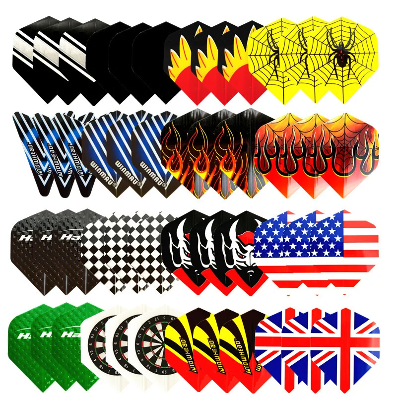 60/48/30PCS Cool Standard Dart Flights Nice Darts Flight Dardos Feather Outdoor Wing Tail Mixed Pattern