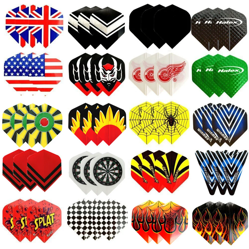 60/48/30PCS Cool Standard Dart Flights Nice Darts Flight Dardos Feather Outdoor Wing Tail Mixed Pattern