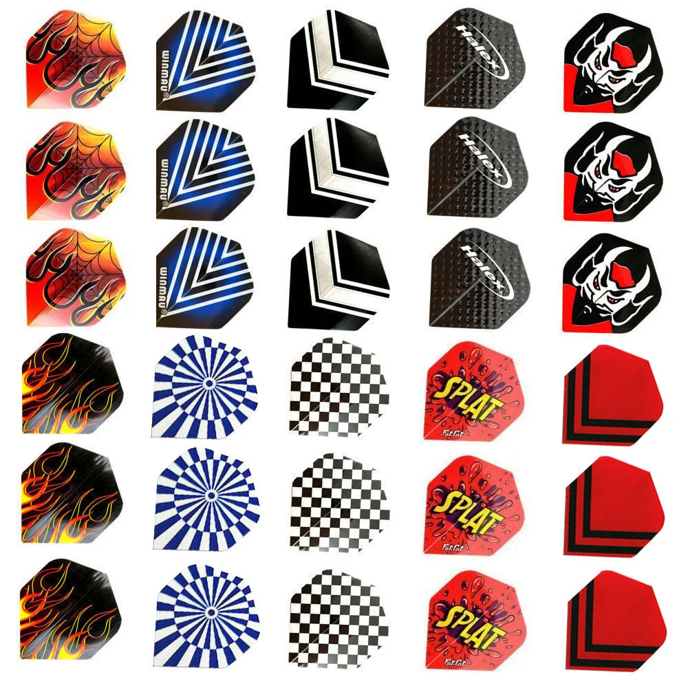 60/48/30PCS Cool Standard Dart Flights Nice Darts Flight Dardos Feather Outdoor Wing Tail Mixed Pattern