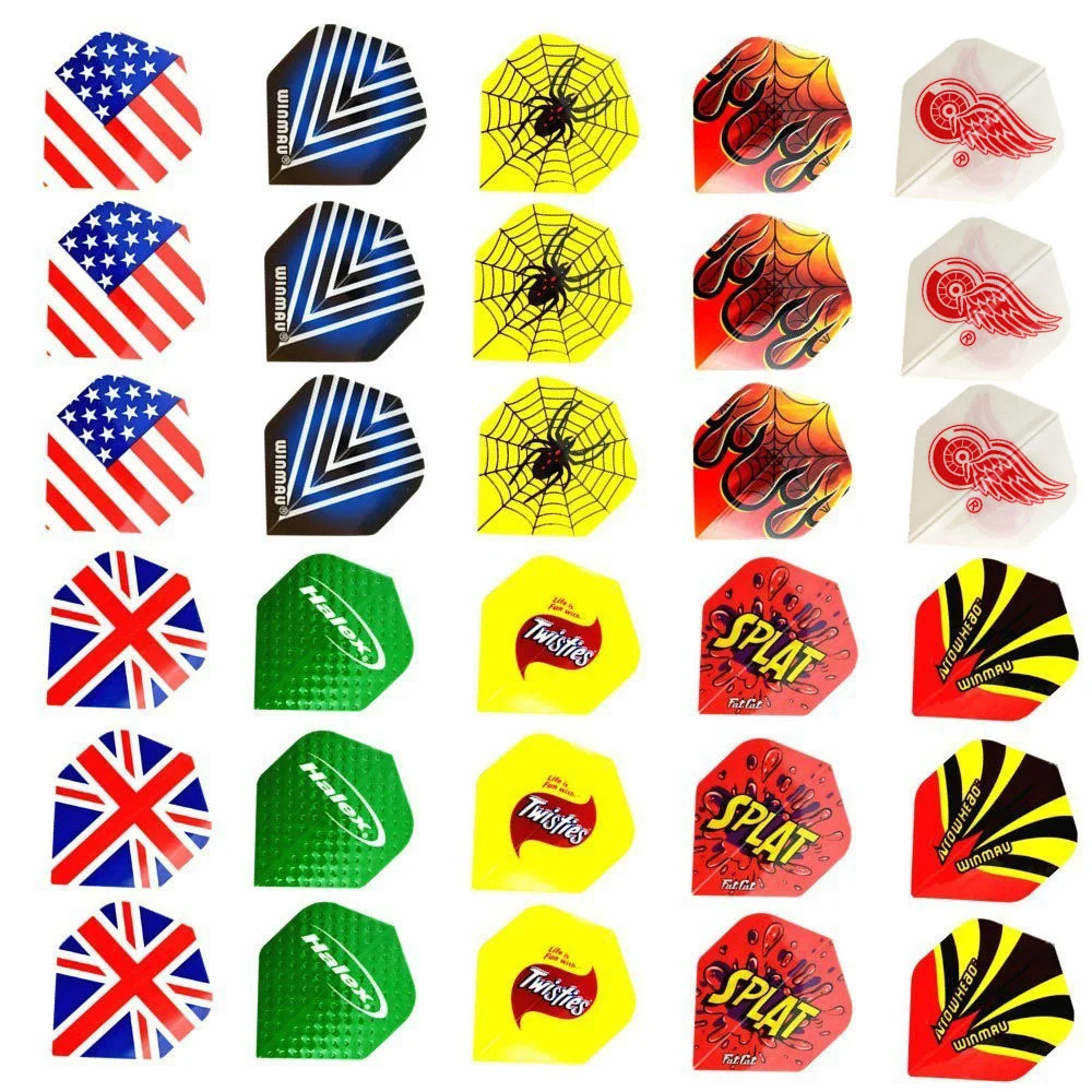 60/48/30PCS Cool Standard Dart Flights Nice Darts Flight Dardos Feather Outdoor Wing Tail Mixed Pattern