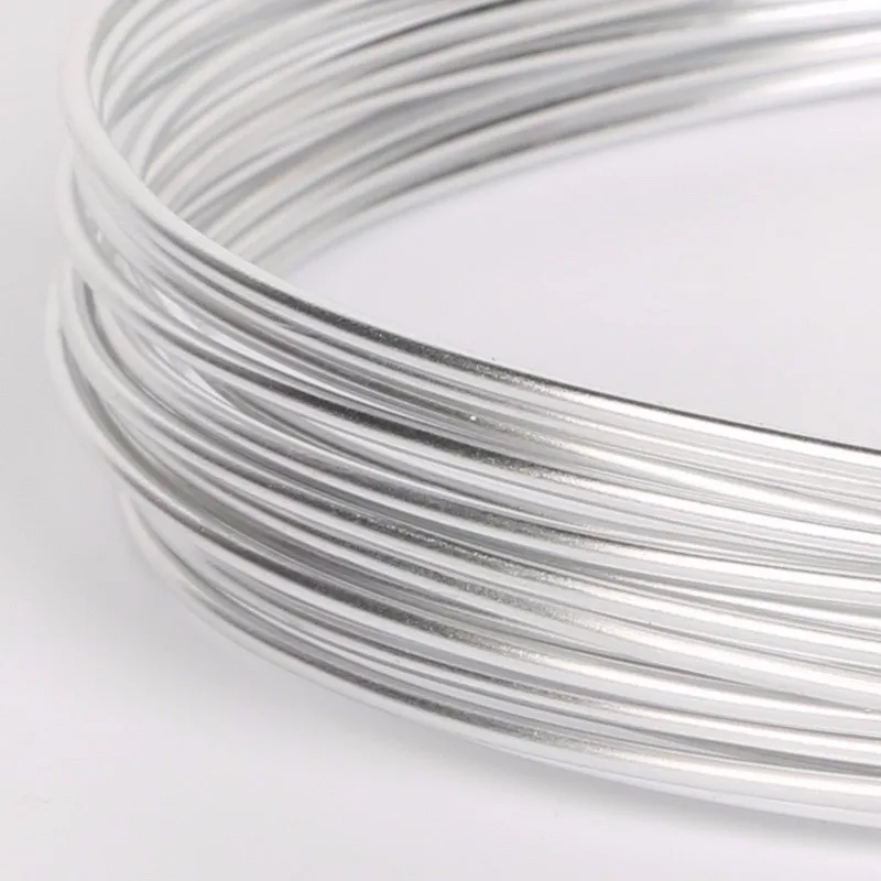 Silver Color 1mm/1.5mm/2.mm/2.5mm Anodized Aluminum Wire Soft DIY Jewelry Craft Versatile Painted Aluminium Metal Wire