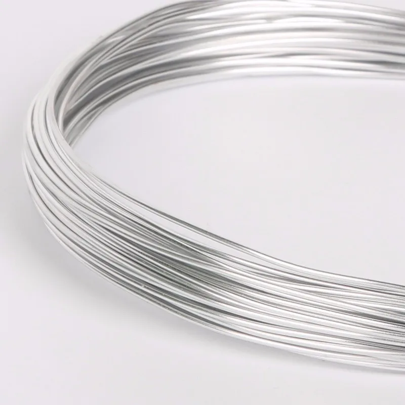 Silver Color 1mm/1.5mm/2.mm/2.5mm Anodized Aluminum Wire Soft DIY Jewelry Craft Versatile Painted Aluminium Metal Wire
