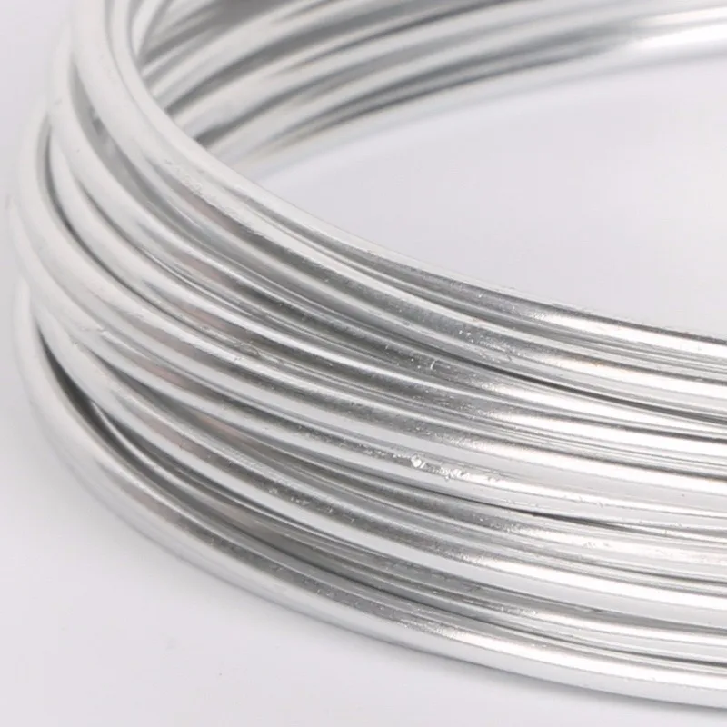 Silver Color 1mm/1.5mm/2.mm/2.5mm Anodized Aluminum Wire Soft DIY Jewelry Craft Versatile Painted Aluminium Metal Wire