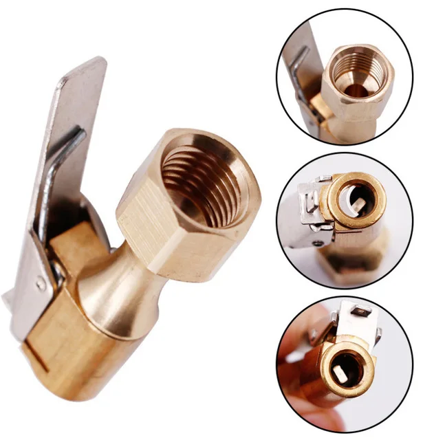 Car Air Pump Thread Nozzle Adapter 8MM Tyre Wheel Tire Air Chuck Inflator Pump Valve Clip Clamp Connector Adapter