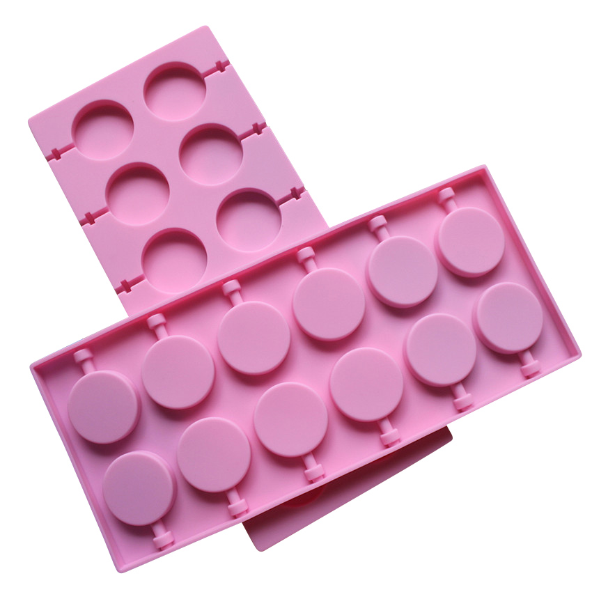 Round Shape Silicone Mold Lollipop Mould Children Kids DIY Baking Tools for Chocolate Candy Biscuit Home Kitchen Accessories
