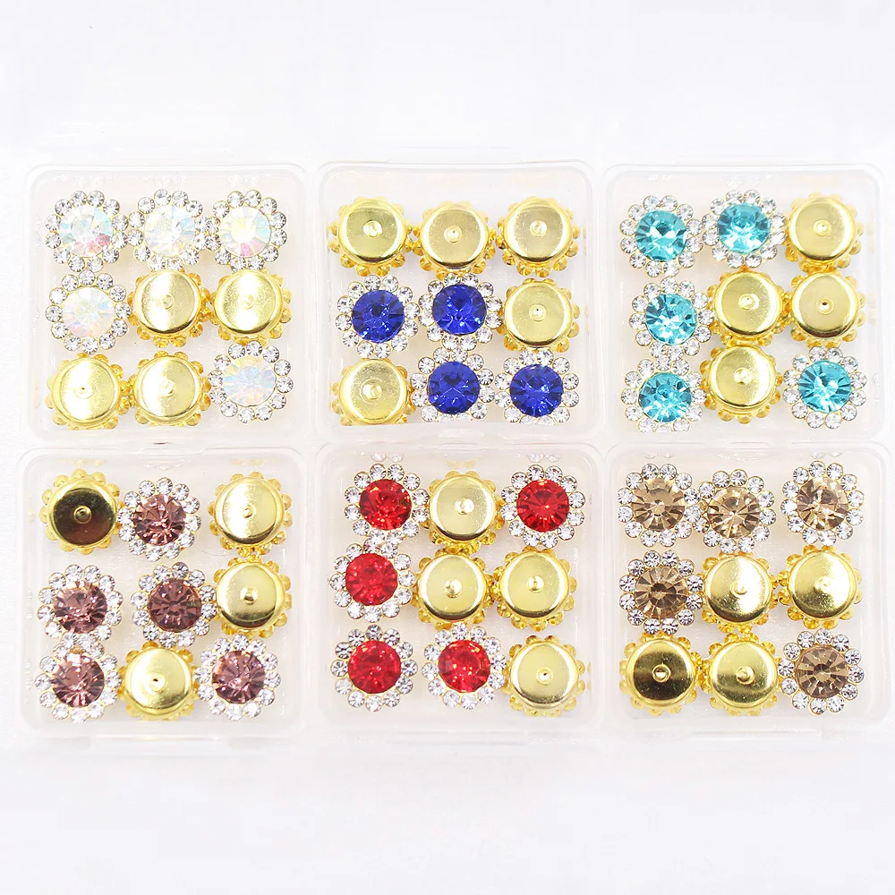 8mm-12mm Claw Rhinestones Pearl Stones Sew On Crystals Glass Beads Silver Base Stones Stass Trim Sewing Accessories Craft Gems