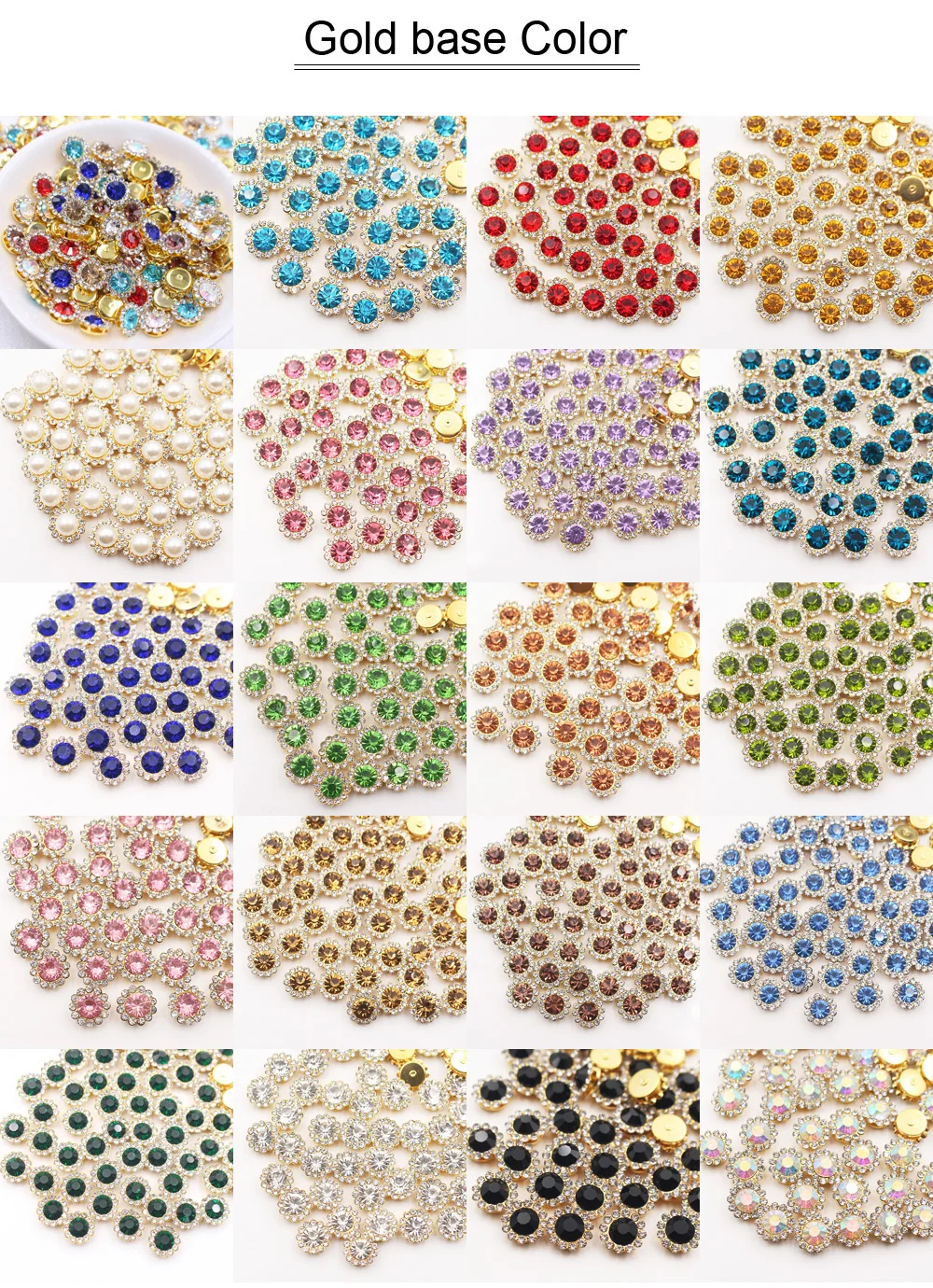 8mm-12mm Claw Rhinestones Pearl Stones Sew On Crystals Glass Beads Silver Base Stones Stass Trim Sewing Accessories Craft Gems