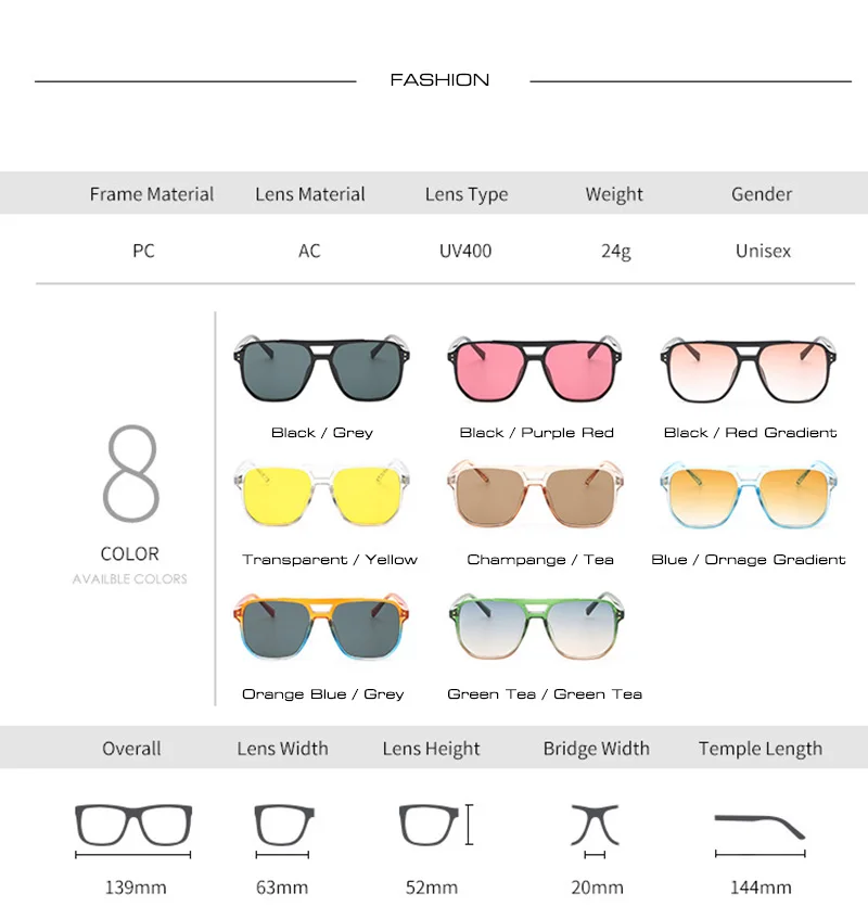 SHAUNA Retro Double Bridges Square Sunglasses Women Fashion Rivets Decoration Eyewear Shades UV400 Men Trending Sun Glasses