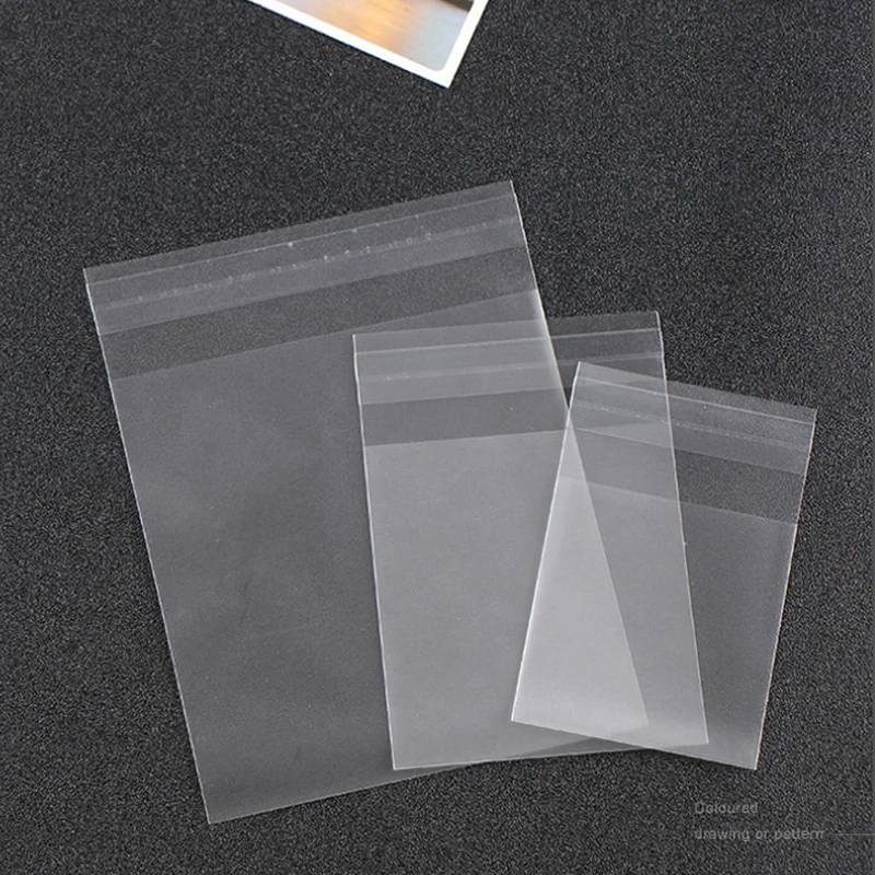 100pcs/lot Translucent Dots Plastic Cookie Packaging Bags Cupcake Wrapper Self Adhesive Bags Birthday Party Wedding Decorations