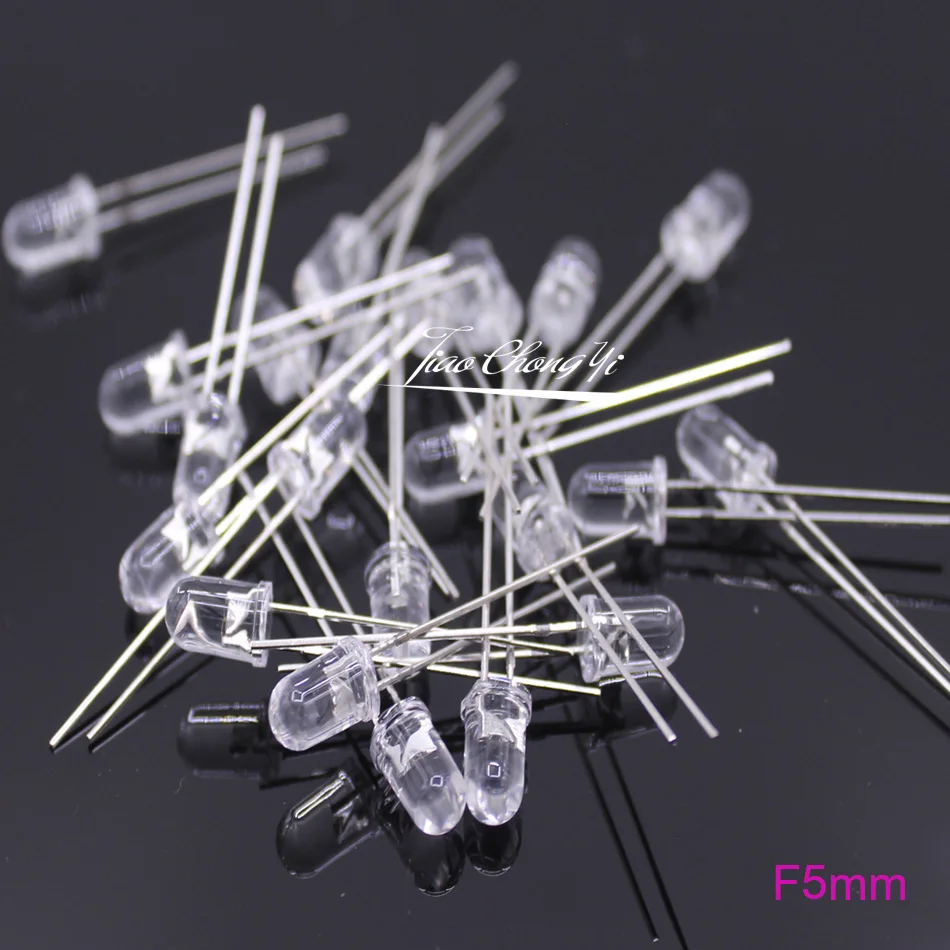 100PCS UV LED Diode DIP 3mm 5mm Diodes Clear UV 395nm LED Ultraviolet Ultra Violet LED Kit
