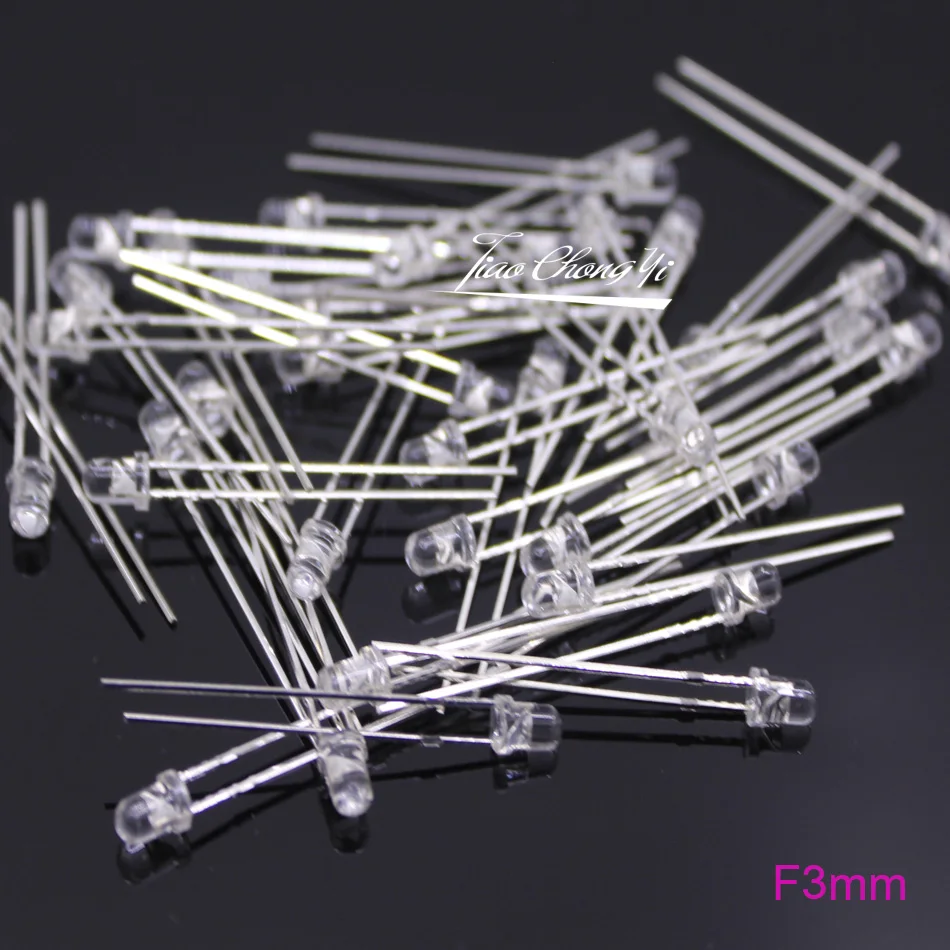 100PCS UV LED Diode DIP 3mm 5mm Diodes Clear UV 395nm LED Ultraviolet Ultra Violet LED Kit