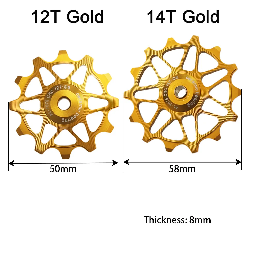 12T 14T Bicycle Jockey Wheel Rear Derailleur Ceramic Pulley Road Bike Guide Roller For Shimano Sram GX XX1 X01 Eagle NX 12 Speed