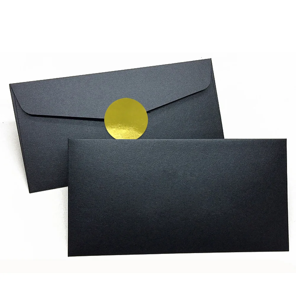 50-500Pcs Black Paper Stickers Round Blank Handmade Sticker Adhesive DIY Sealing Labels For Gift Package Envelope Chalkboard